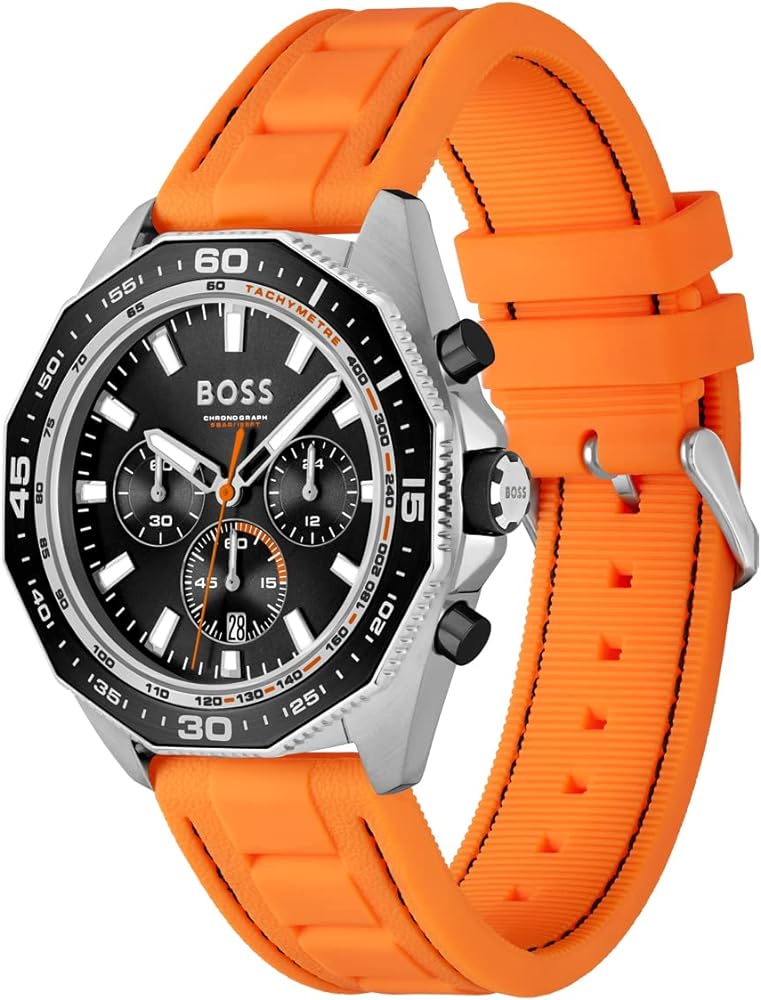 Hugo Boss Energy Orange Silicone Men's Watch- 1513970