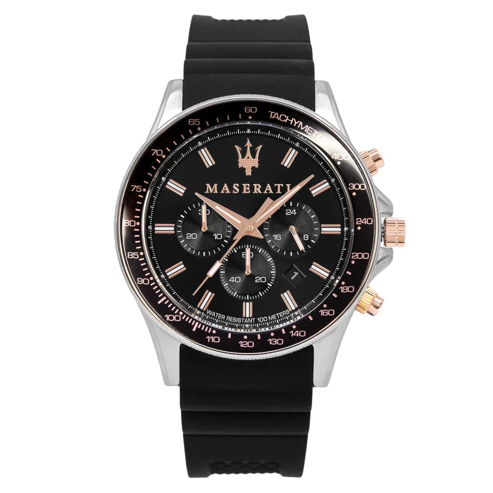 Maserati Sfida Silicone Strap Men's Chronograph Watch- R8871640002