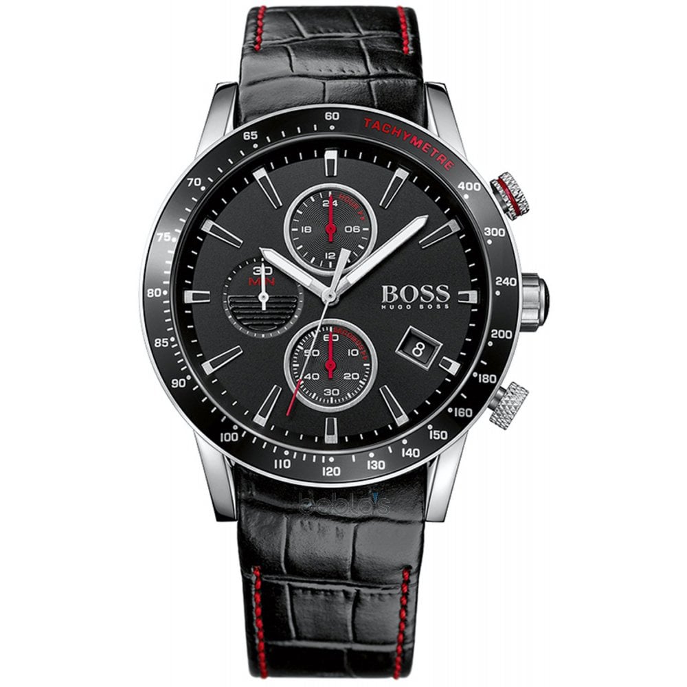 Hugo Boss Rafale Black Dial Men's Chronograph Watch- 1513390