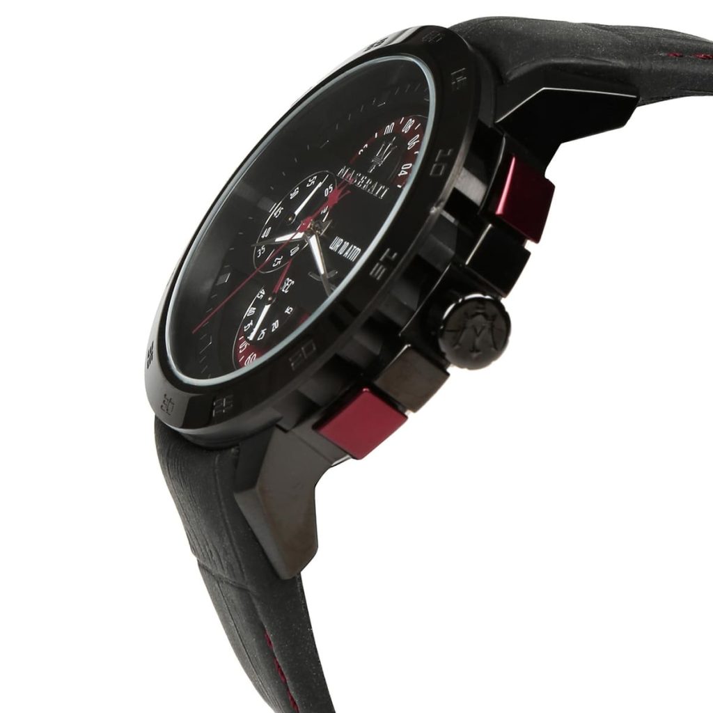 Maserati Black Dial Leather Belt with Black Color Men's Watch - R8871619003
