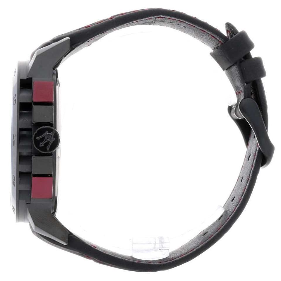 Maserati Black Dial Leather Belt with Black Color Men's Watch - R8871619003