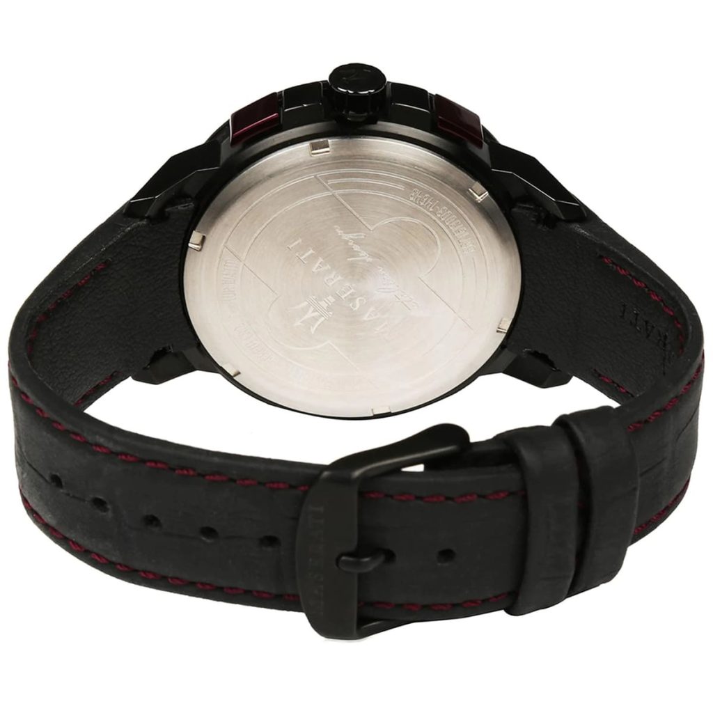 Maserati Black Dial Leather Belt with Black Color Men's Watch - R8871619003