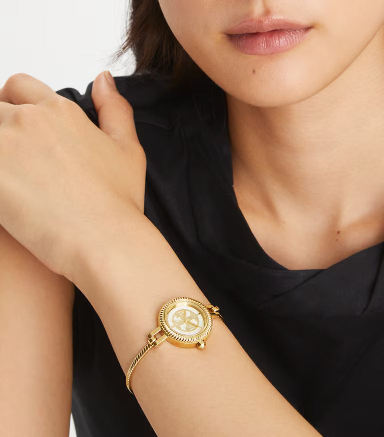 Tory Burch Reva Gold Stainless Steel Strap Ladies Watch - TBW4029