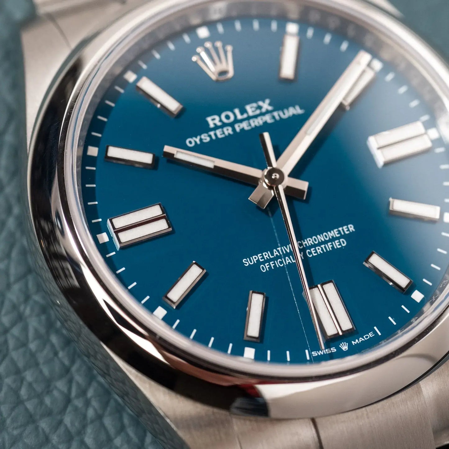 Rolex Oyster Perpetual Med Blue Dial 41 mm Men's Watch - 134300