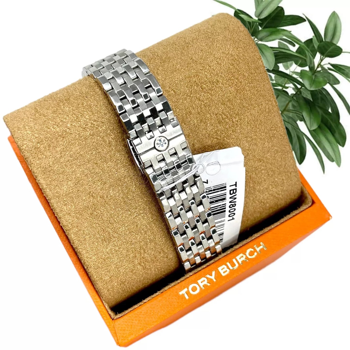 Tory Burch Whitney Ivory Dial Stainless Steel Ladies Watch- TBW8001