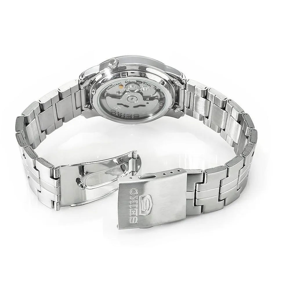 Seiko 5 Automatic Black Dial Stainless Steel Bracelet Men’s Watch - SNKK71K1