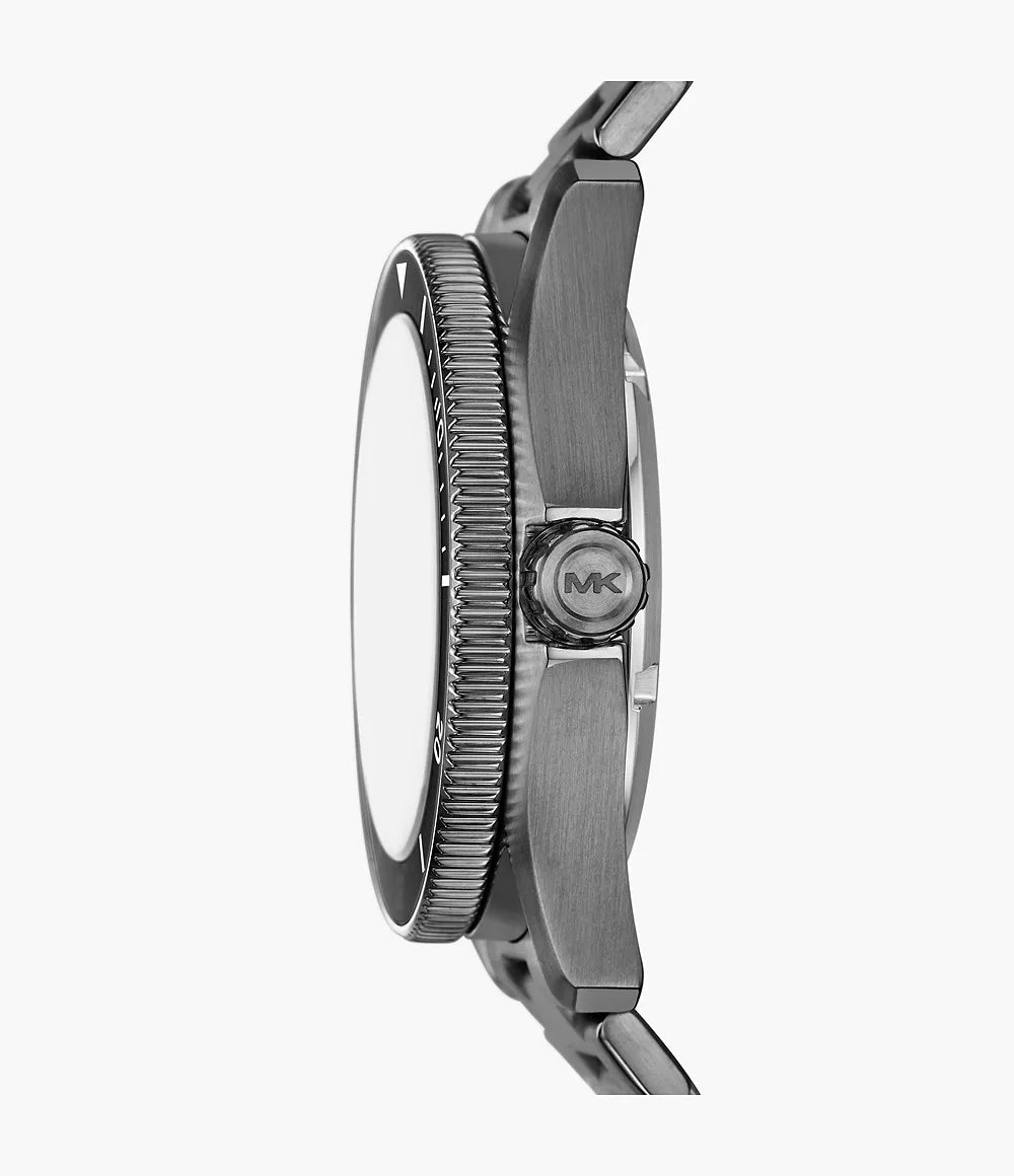 Michael Kors Maritime Gunmetal Grey White Dial Men's Watch- Mk9163