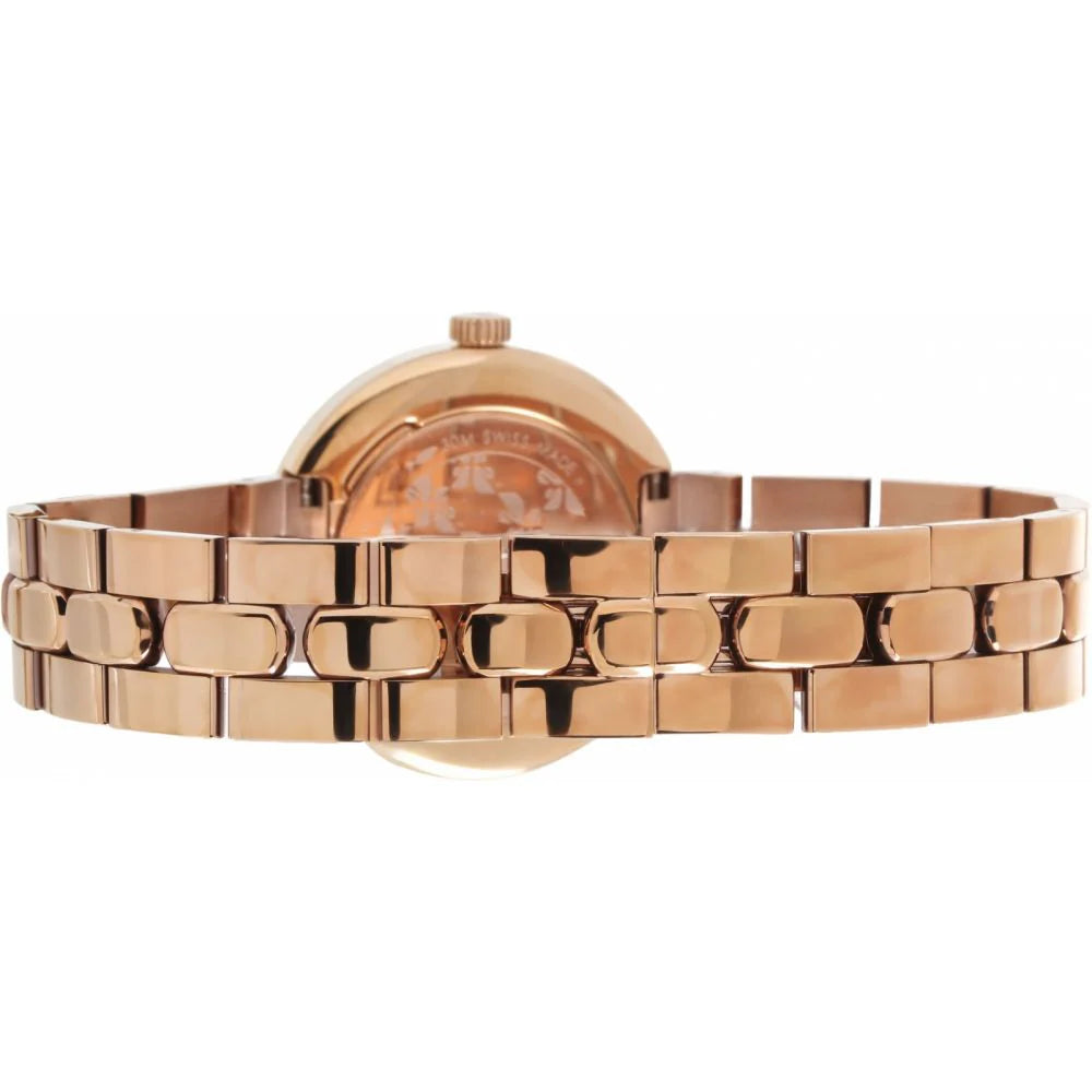 Swarovski Daytime Glittering Rose Gold Blue Dial Ladies Watch- 5182277