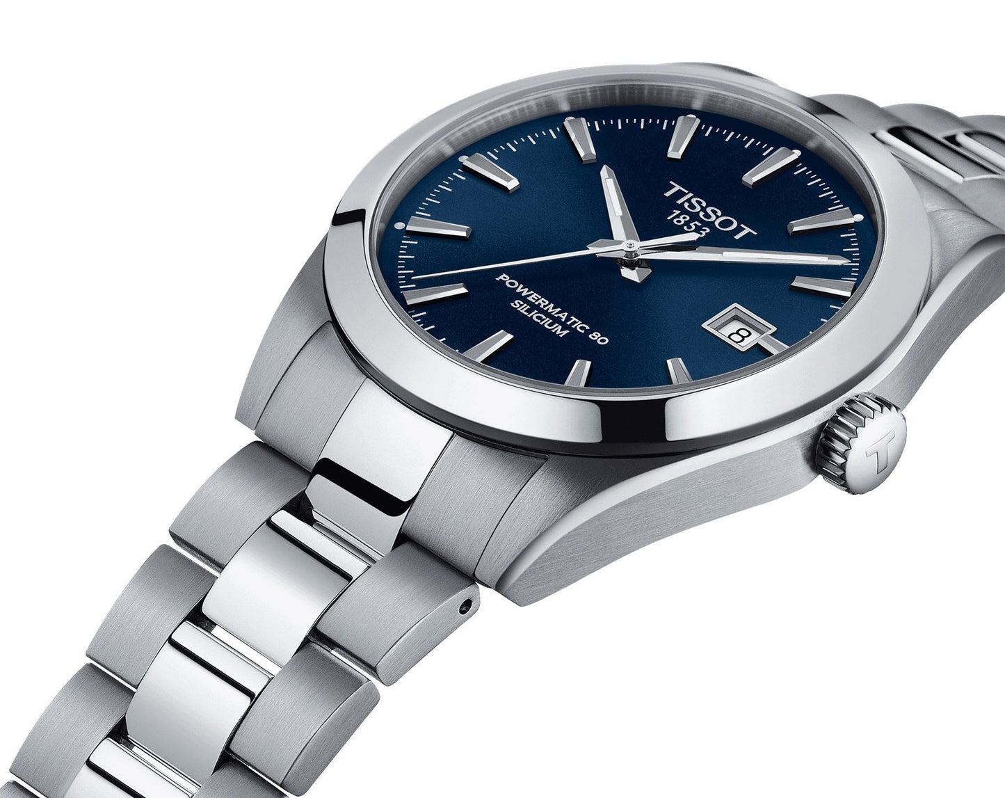 Tissot Gentleman Powermatic 80 Silicium Blue Dial Men's Watch - T127.407.11.041.00