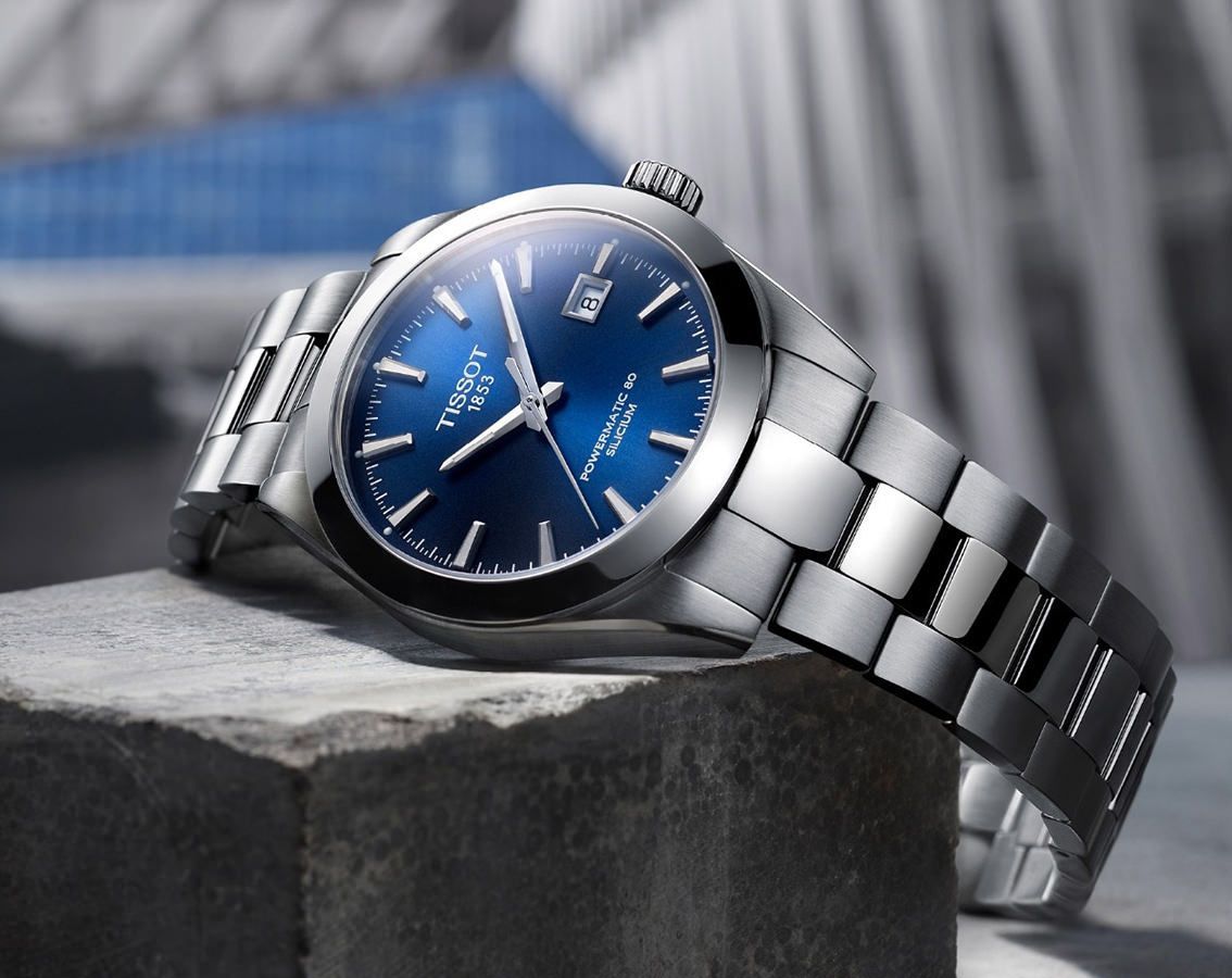 Tissot Gentleman Powermatic 80 Silicium Blue Dial Men's Watch - T127.407.11.041.00