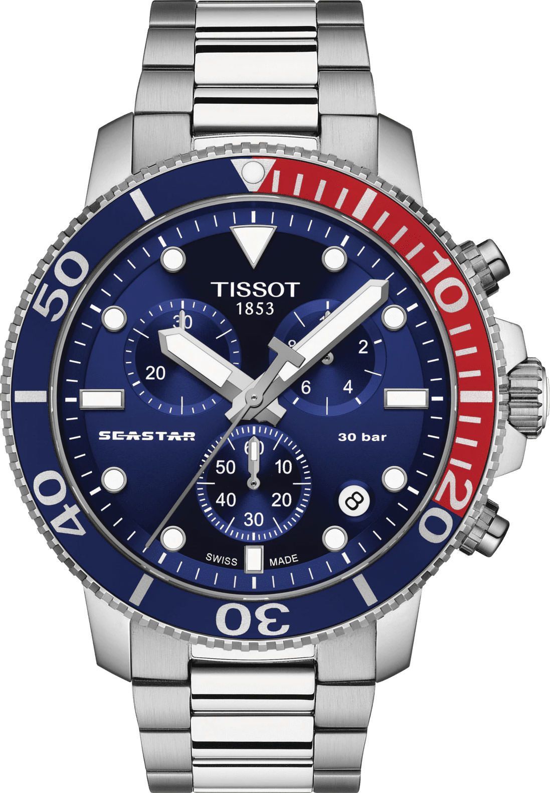 Tissot Seastar Blue Dial 1000 Quartz Chronograph Men's Watch - T120.417.11.041.03