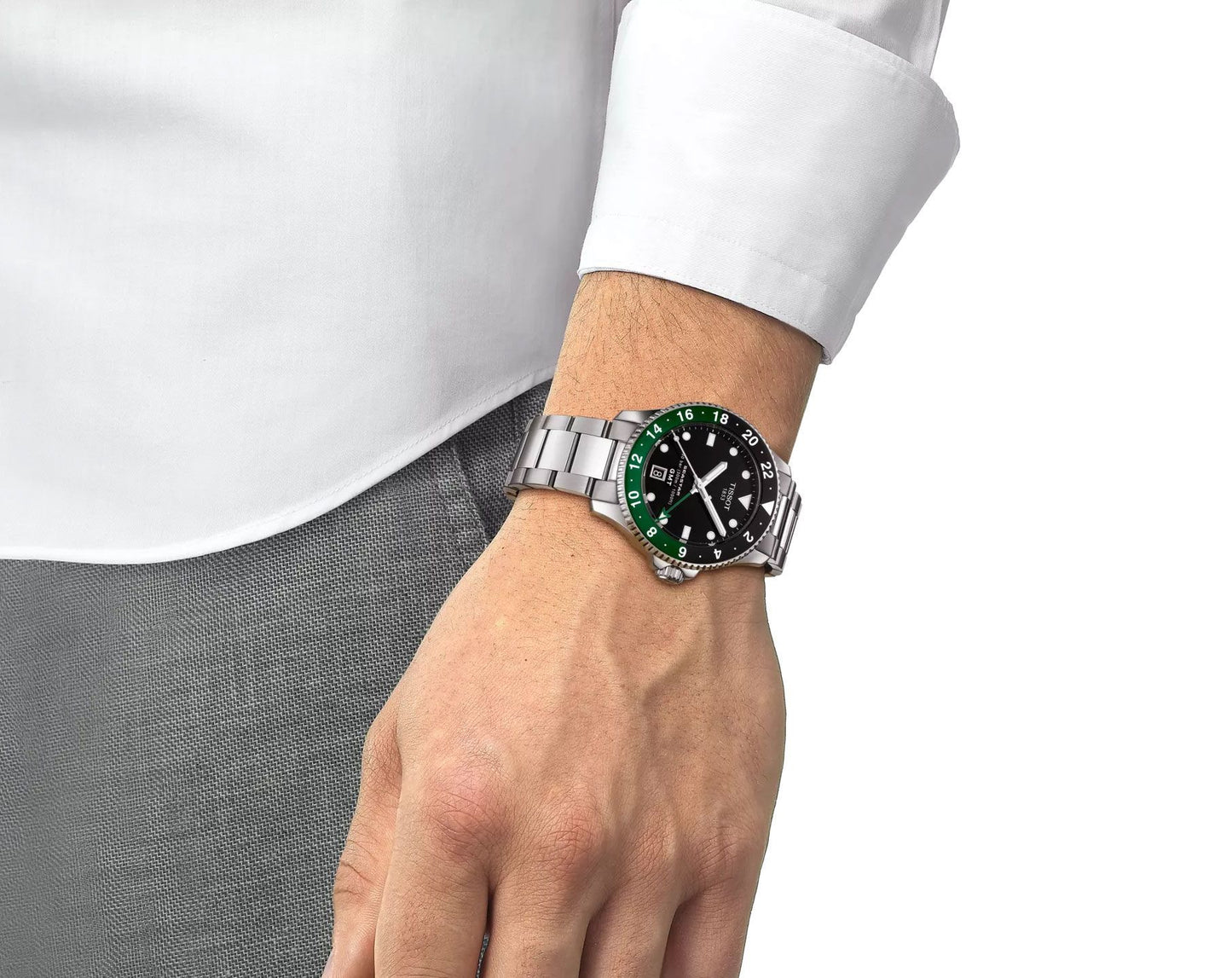 Tissot Seastar 1000 Quartz GMT Black Dial Men's Watch - T120.852.11.051.00