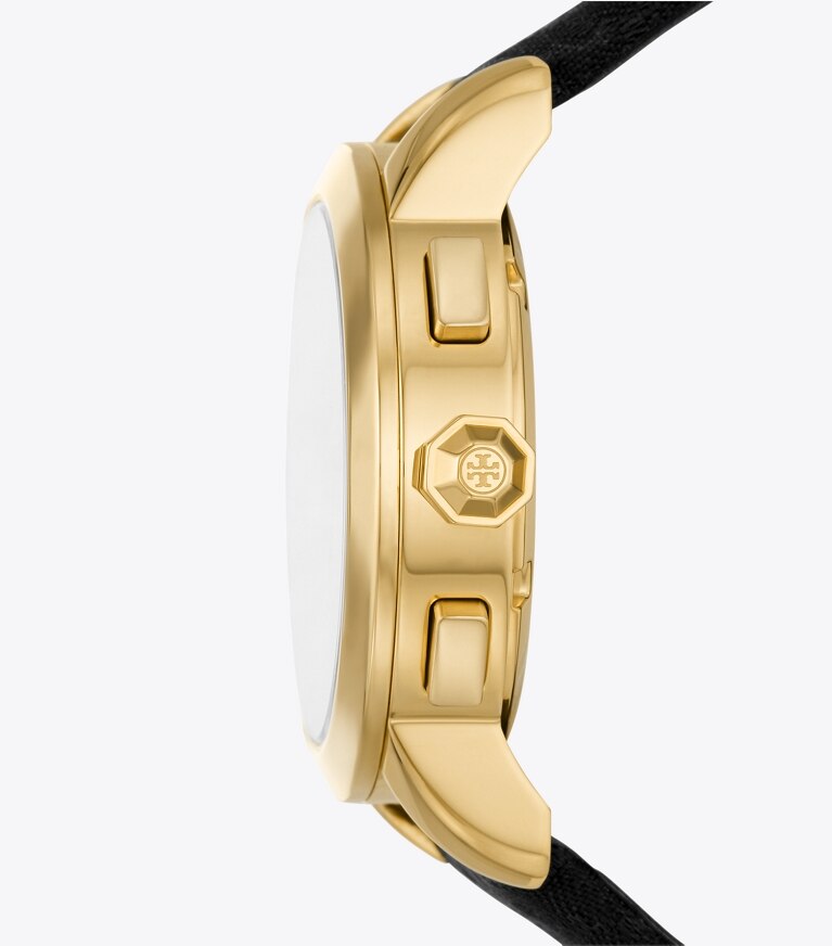 Tory Burch Black Dial Gold Tone Ladies Watch - TBW1055
