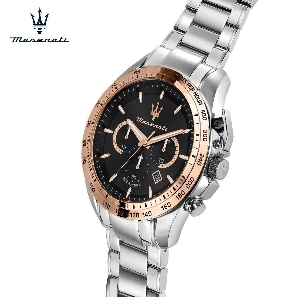 Maserati Traguardo Limited Edition Black Dial Men's Chronograph Watch- R8873612047