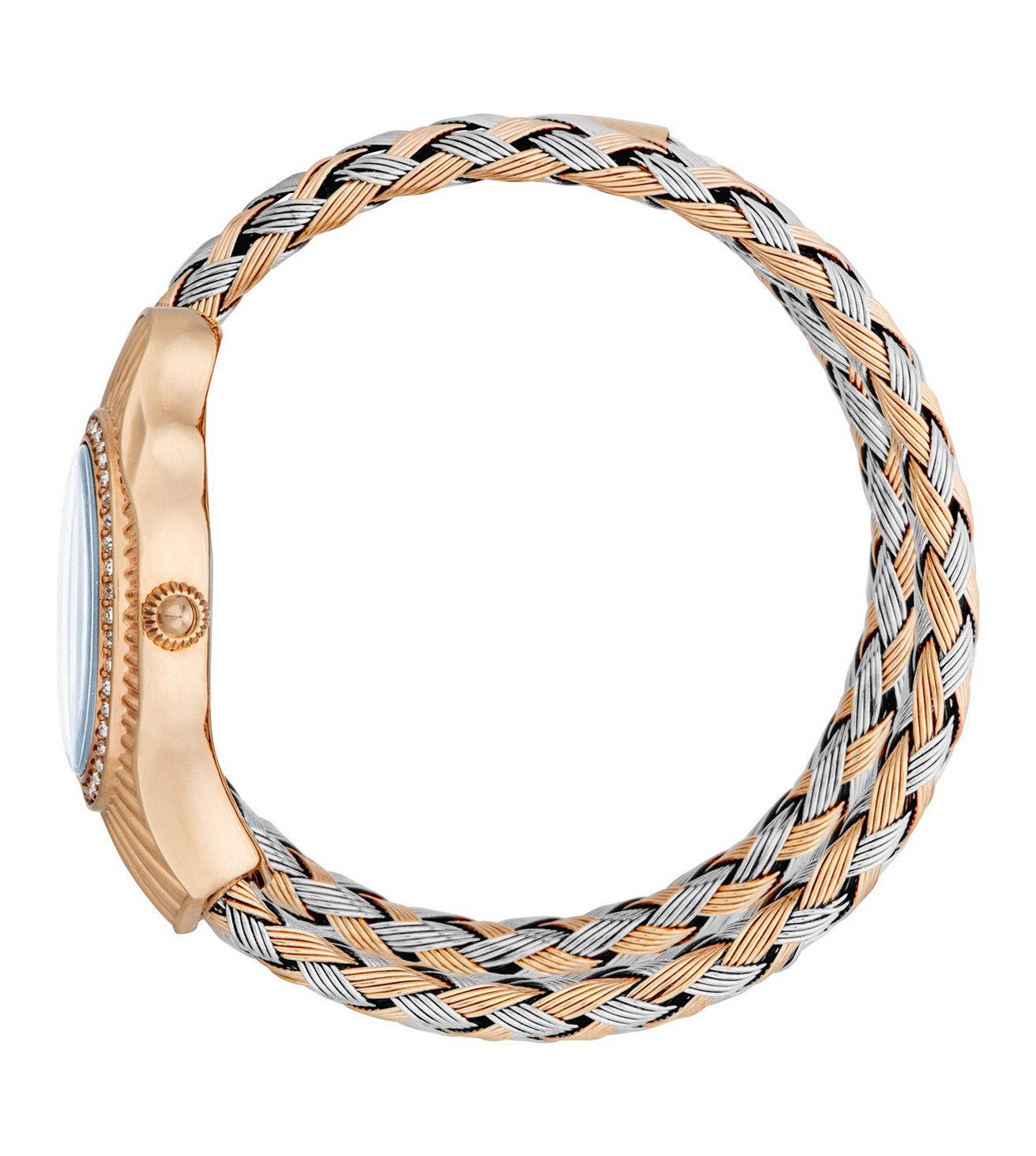 Just Cavalli Twined Snake Design Blue Dial Ladies Watch- JC1L305M0065