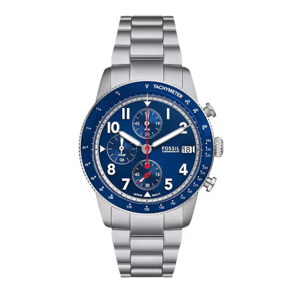 Fossil Sport Tourer Blue Dial Men's Chronograph Watch- FS6047