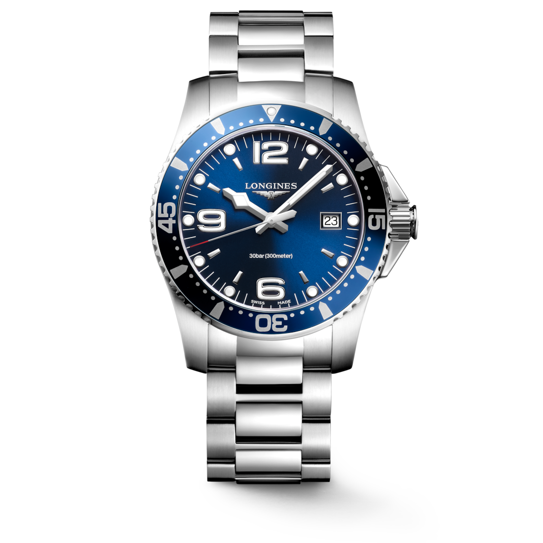Longines HydroConquest Blue Dial 41mm Quartz Movement Stainless Steel Men's Watch - L37404966