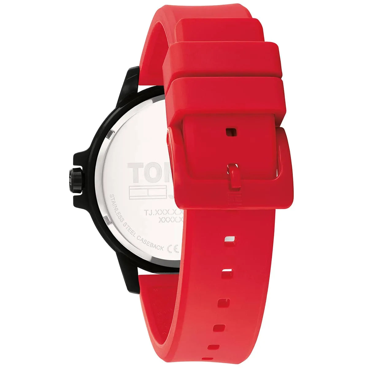 Tommy Hilfiger Red Rubber Strap Men's Watch- 1792033