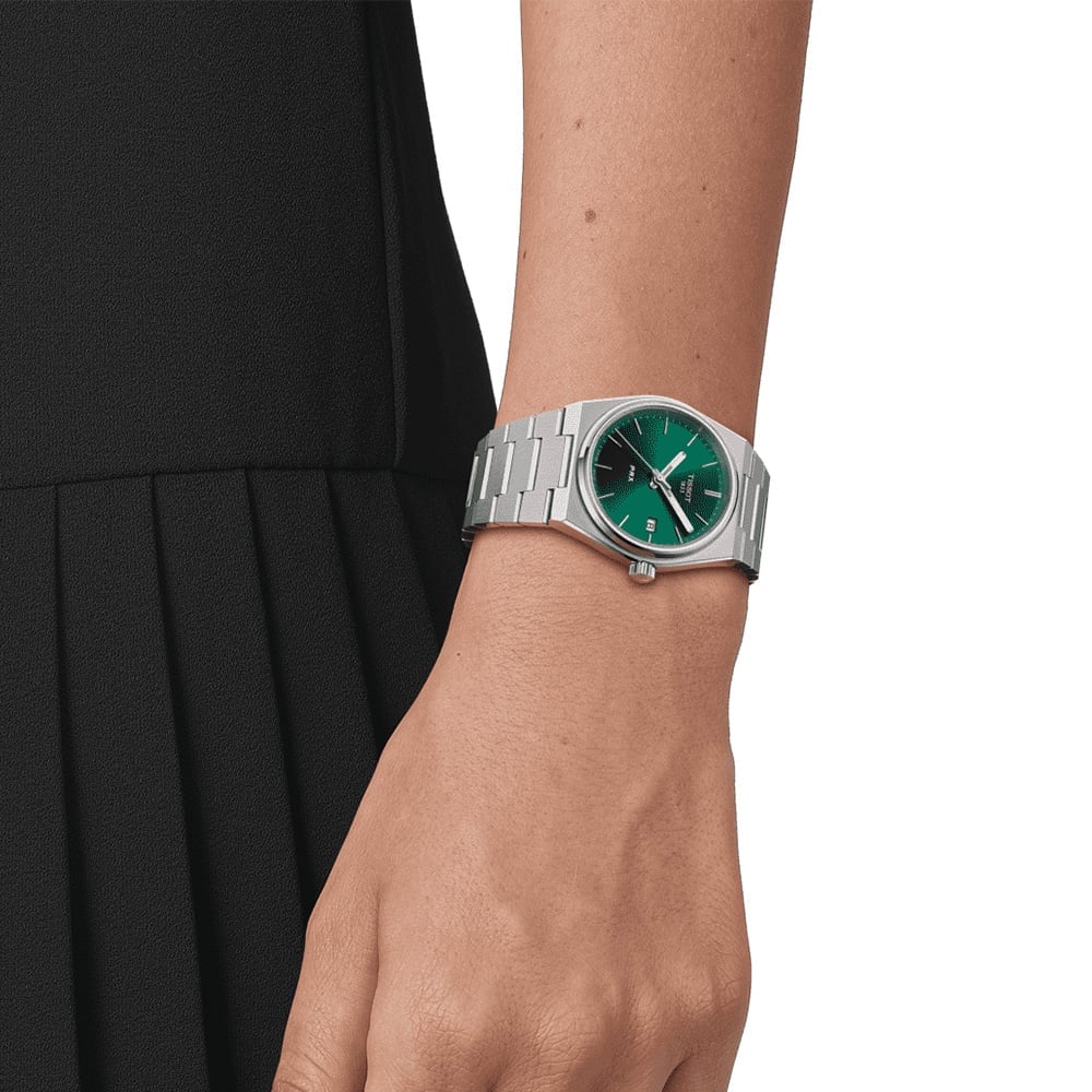 Tissot PRX Green Dial 35mm Unisex Watch- T137.210.11.081.00