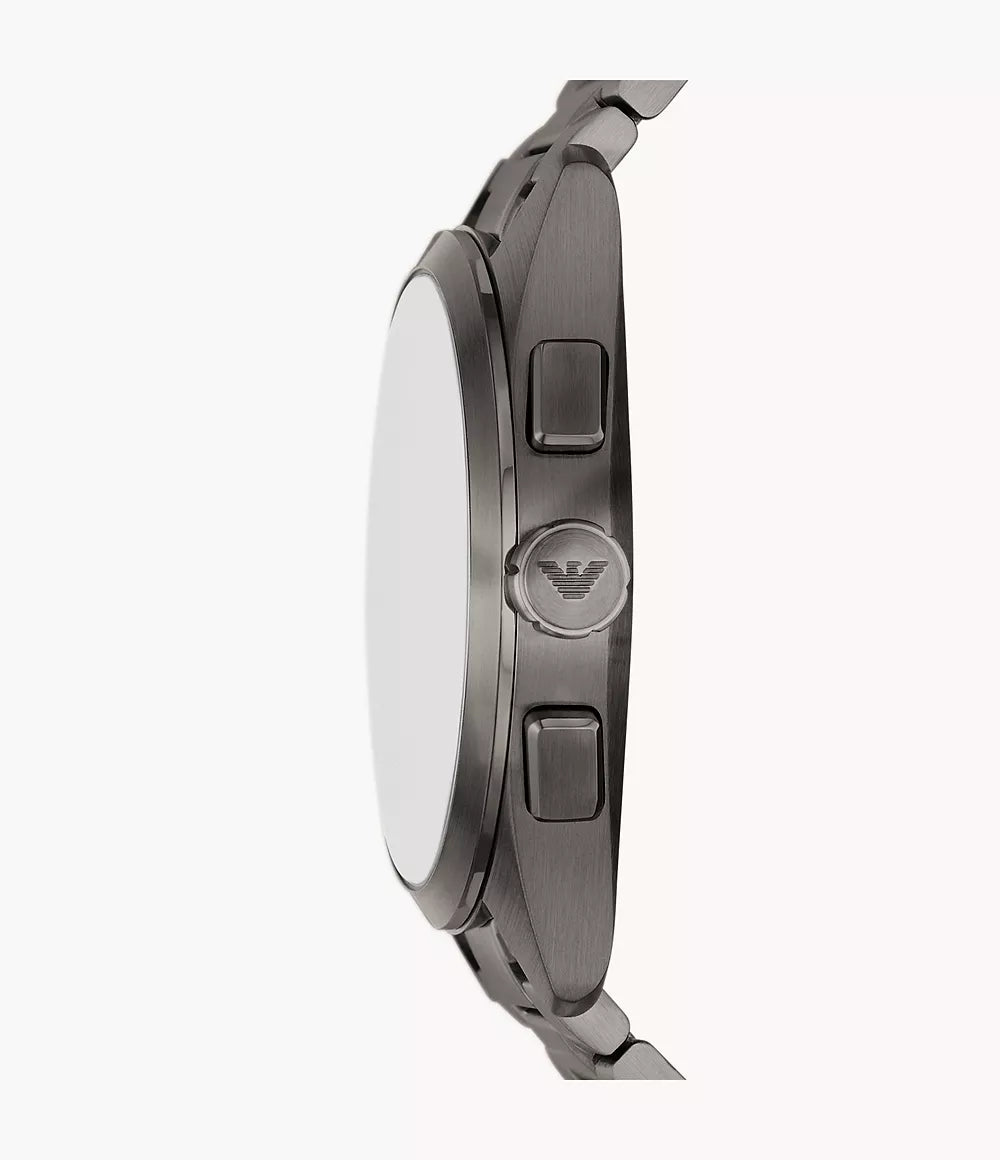 Emporio Armani Gunmetal Blue Dial Men's Chronograph Watch- AR11481