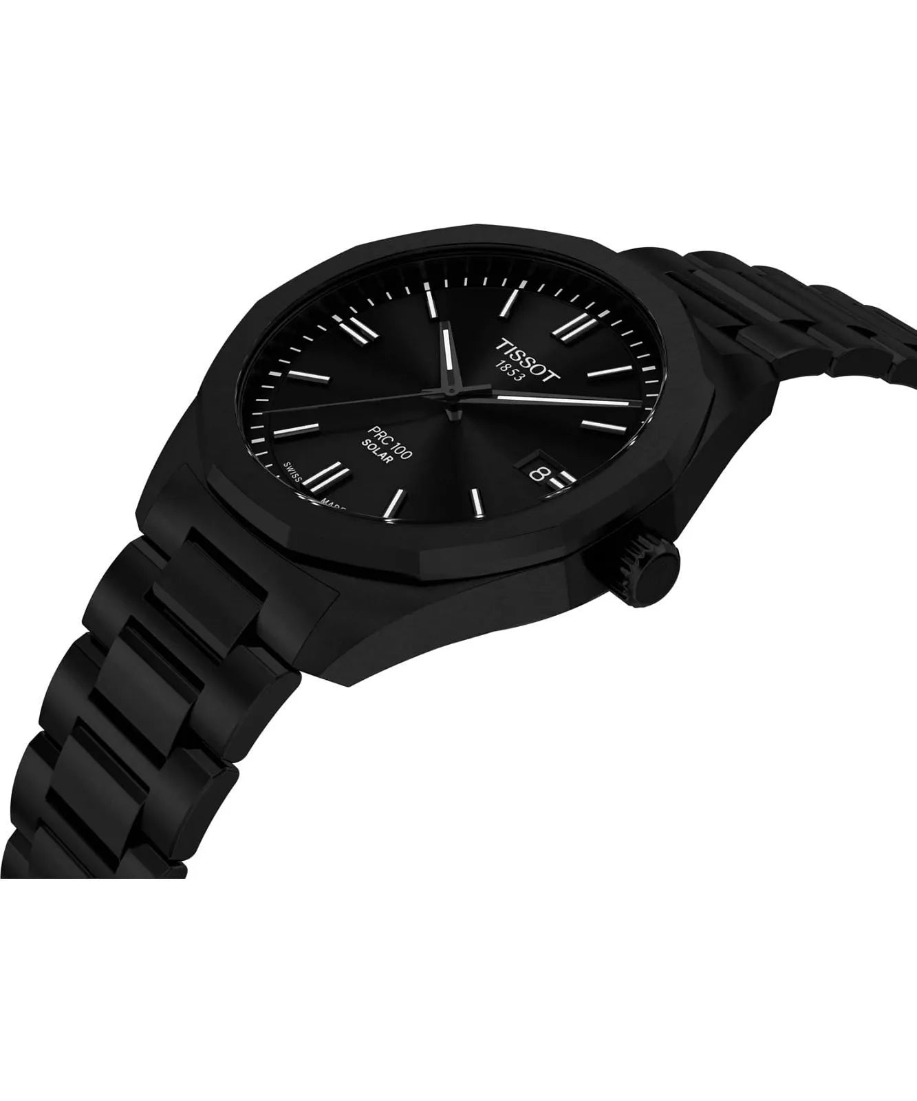 Tissot PRC 100 Solar Black Dial Quartz Men's Watch - T151.422.33.051.00