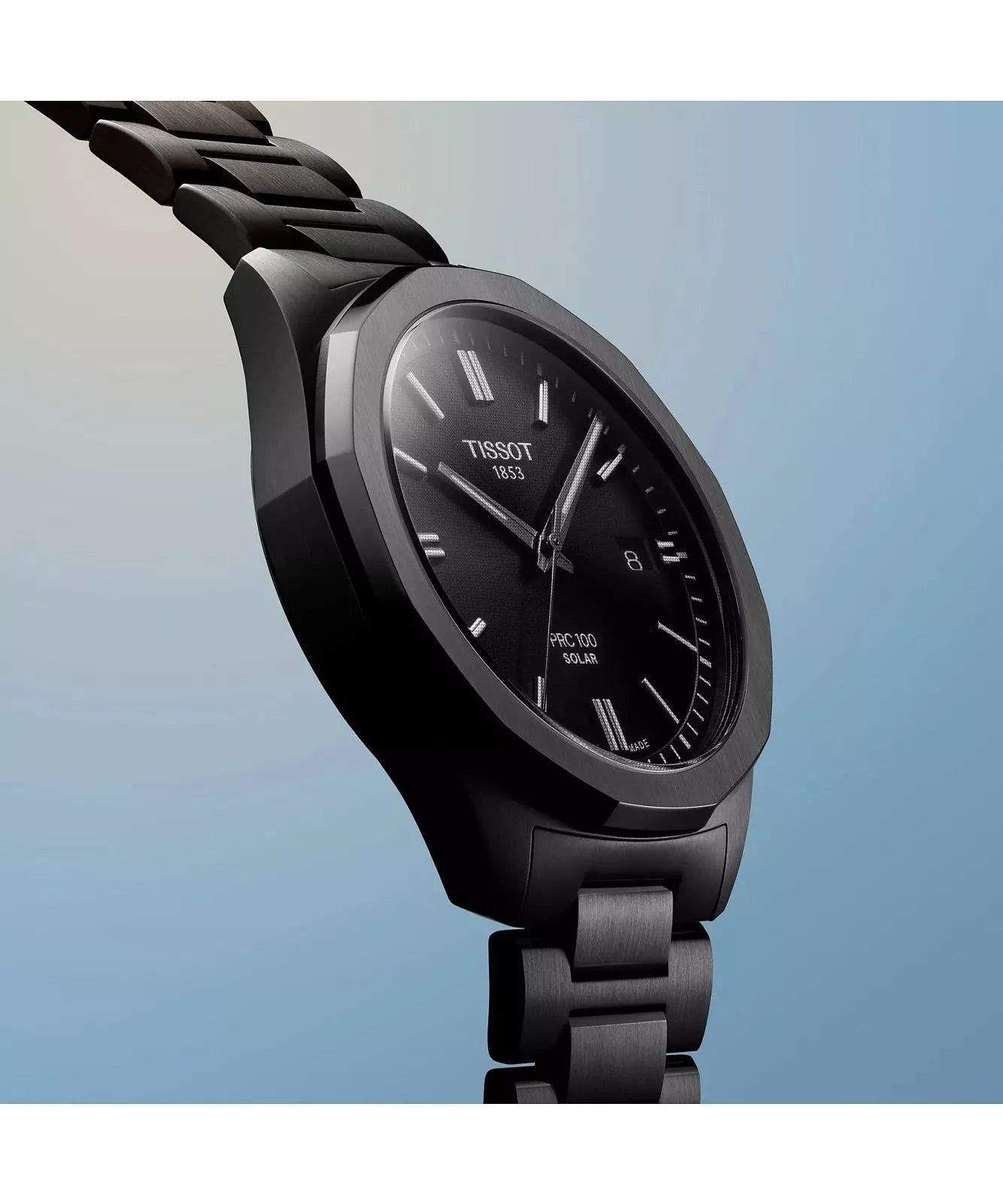 Tissot PRC 100 Solar Black Dial Quartz Men's Watch - T151.422.33.051.00