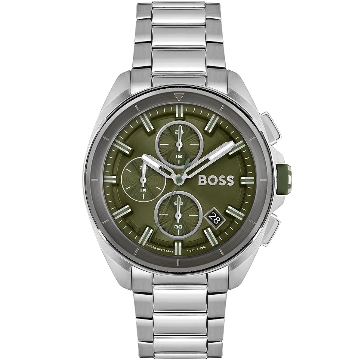 Hugo Boss Volane Green Dial Men's Chronograph Watch- 1513951