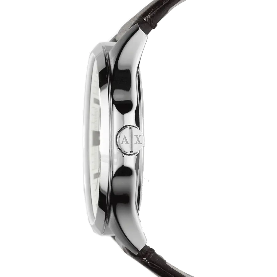 Armani Exchange Brown Leather Strap Men's Watch- AX2100