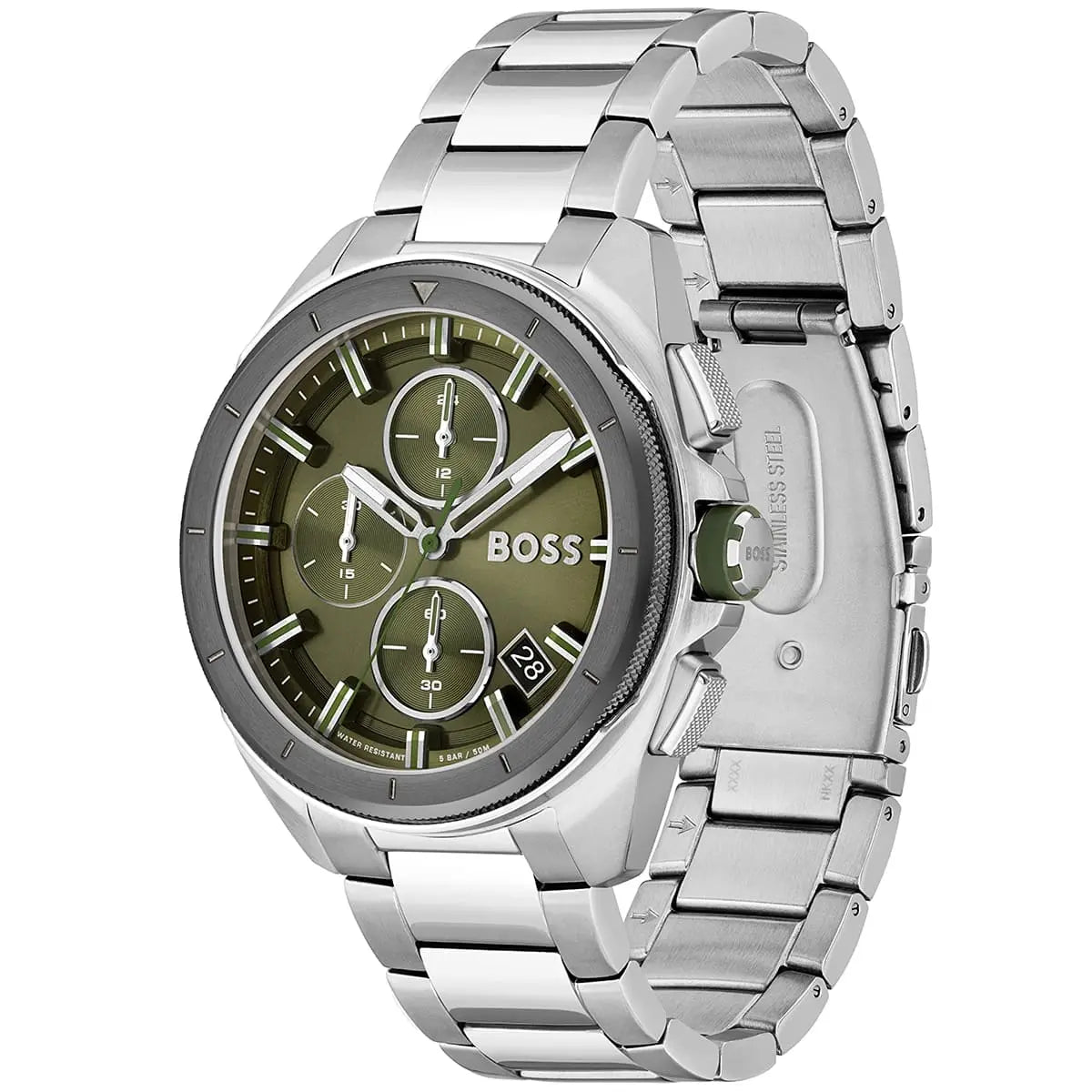 Hugo Boss Volane Green Dial Men's Chronograph Watch- 1513951