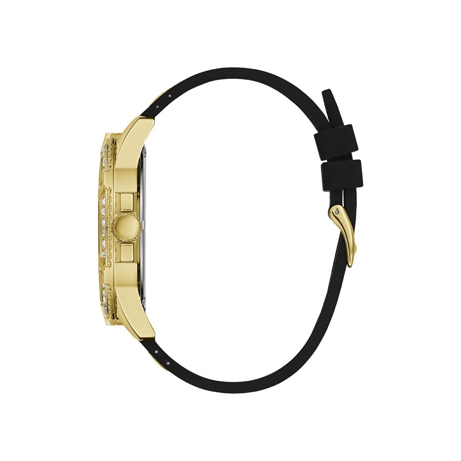 Guess Black Rubber Strap Multifunction Men's Watch- GW0333G2