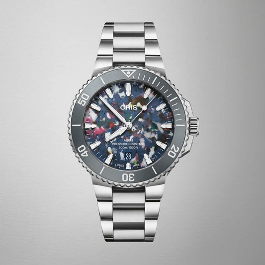 Oris Aquis Rainbow Upcycle Special Edition Multicoloured Dial Men's Watch - 01 733 7766 4150-SET