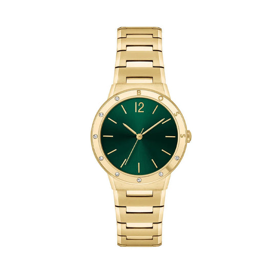 Hugo Boss BOSS Breath Gold Green Dial Ladies Watch- 1502649