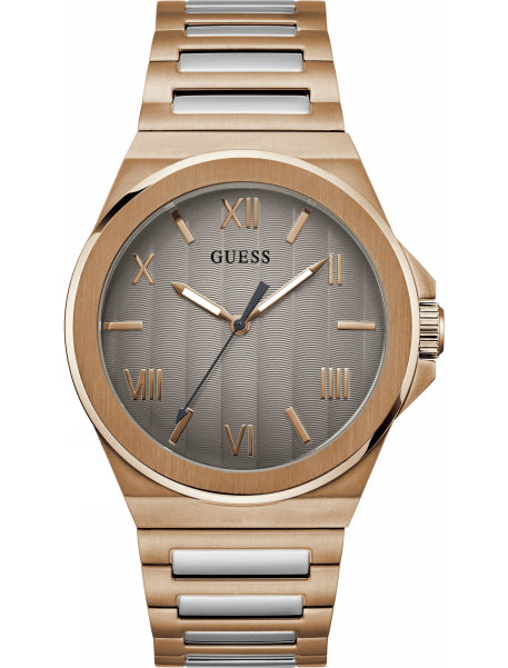 GUESS Rose Gold Tone Grey sunray finish Dial Men's Watch - GW0789G3