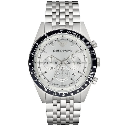 Emporio Armani Tazio XLarge White Dial Men's Watch -  AR6073