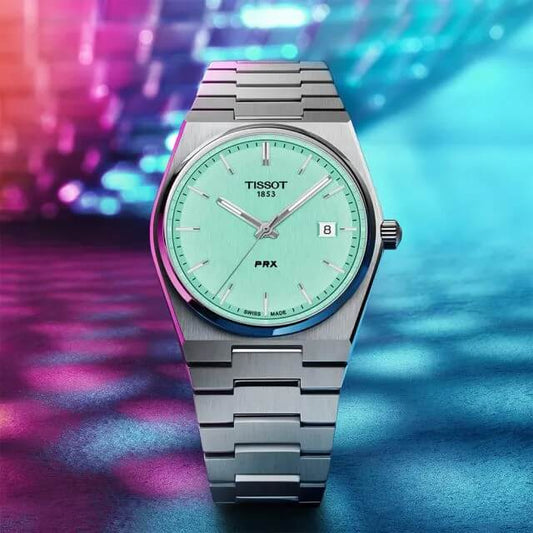 Tissot PRX Mint Green Dial Men's Quartz Watch- T137.410.11.091.01
