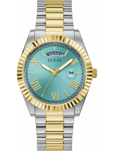 GUESS Green Dial Two-Tone Bracelet Men's Watch - GW0265G16
