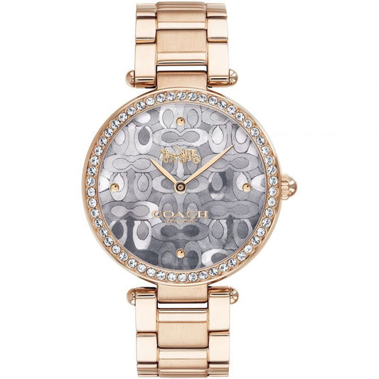 Coach Rose Gold  Floral Dial Ladies Watch - 14503226