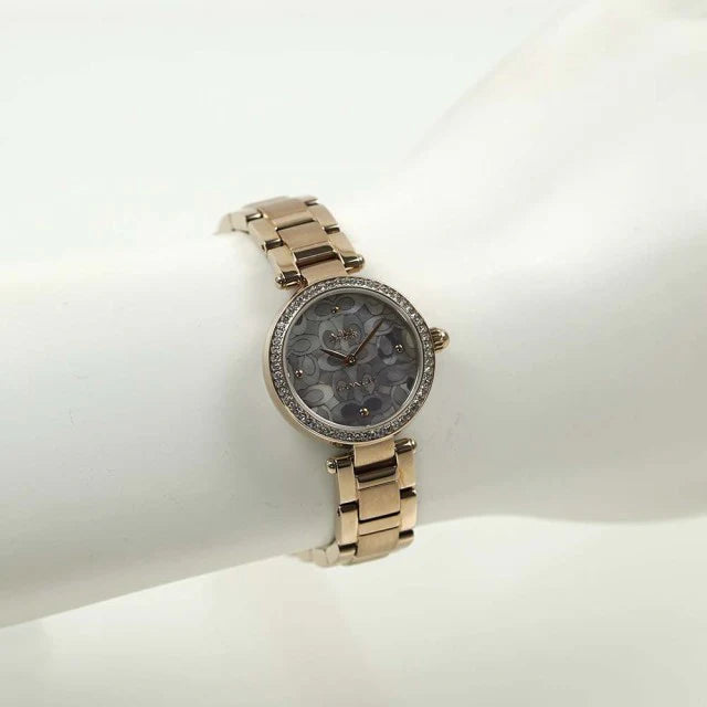 Coach Rose Gold  Floral Dial Ladies Watch - 14503226
