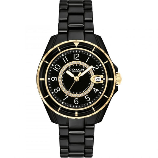 Coach Black Dial Black Bracelet Ladies Watch - 14503461