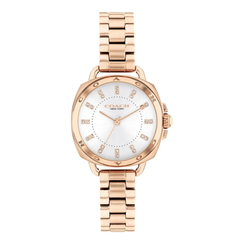 Coach Rose Gold White Dial Ladies Watch - 14504154