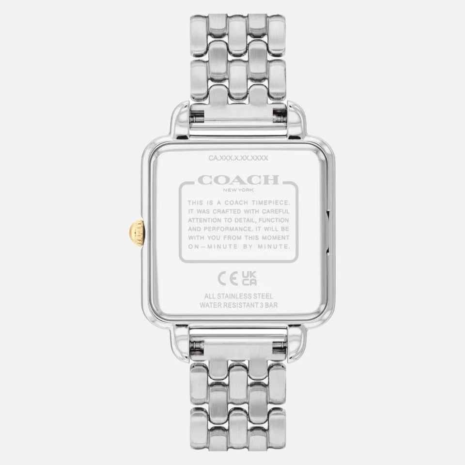 Coach Square Shape Black Dial Ladies Watch - 14504496