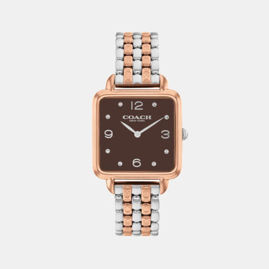 Coach Coffee Brown Square Dial Ladies Watch - 14504543
