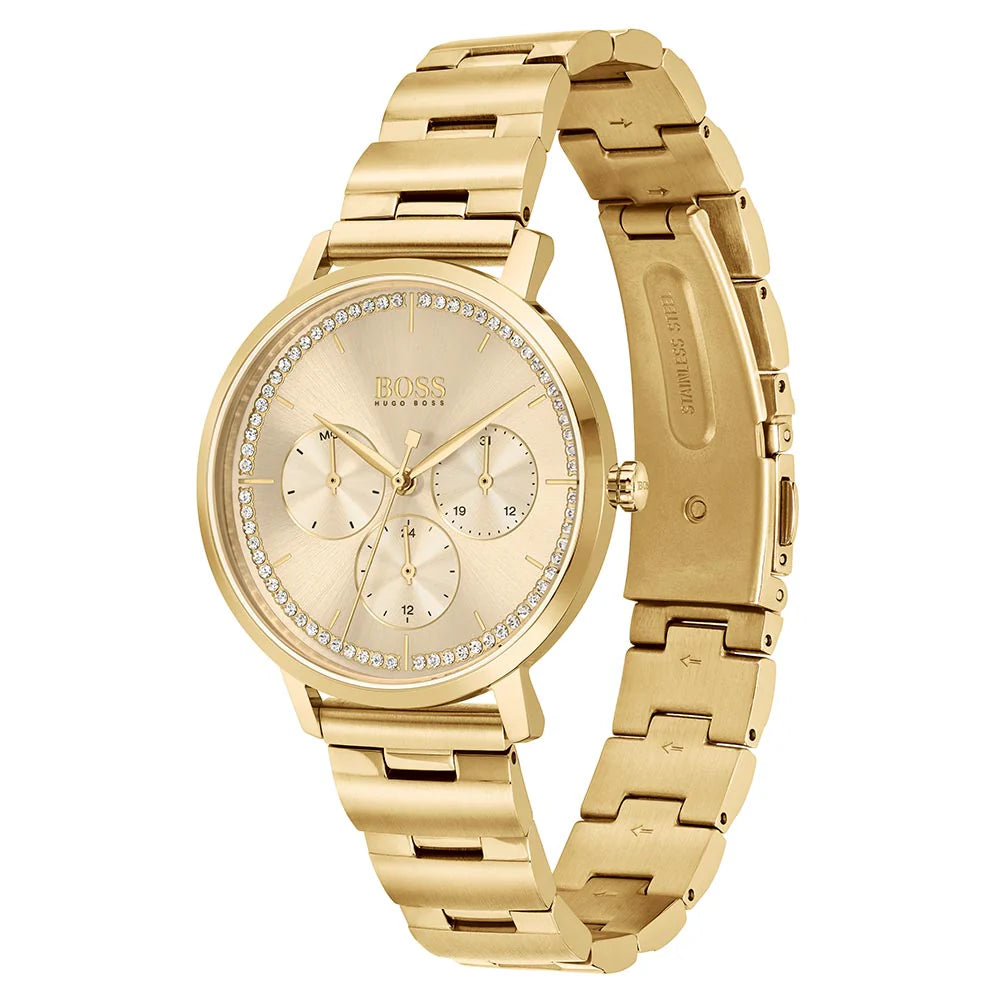 Hugo Boss Prima Gold Multifunction Ladies Watch- 1502572