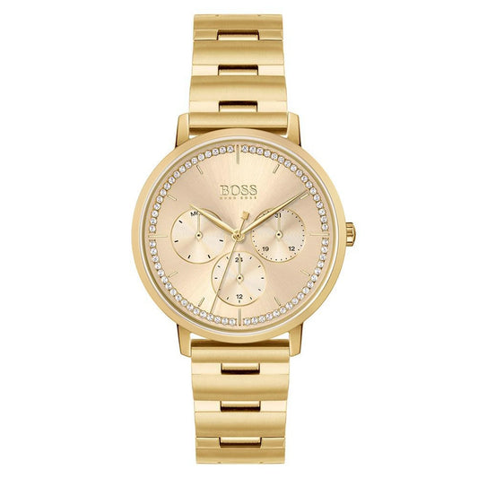 Hugo Boss Prima Gold Multifunction Ladies Watch- 1502572