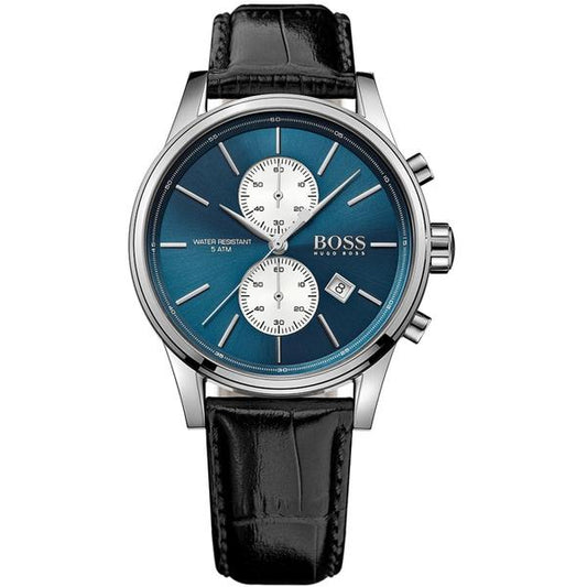 Hugo Boss Jet chronograph black leather men's watch - 1513283