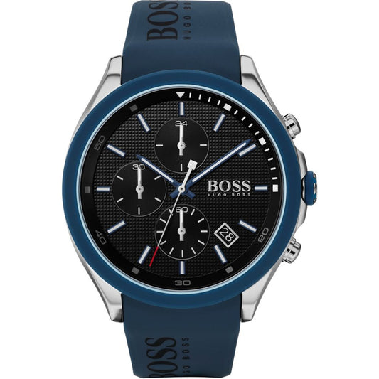 Hugo Boss Velocity Blue Dial Blue Rubber Strap Men's Watch - 1513717