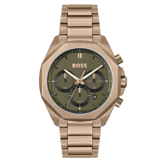 Hugo Boss Olive Green Dial Chronograph Men's Watch - 1514019
