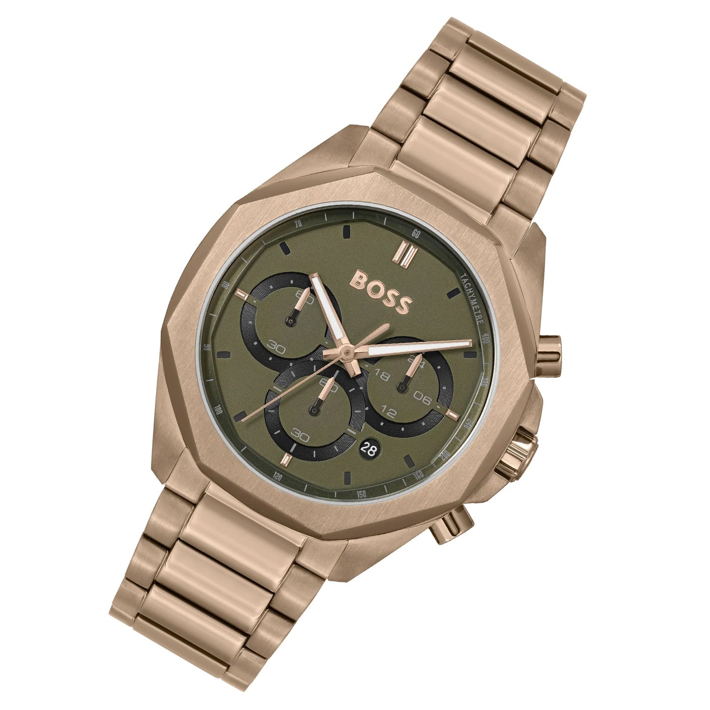 Hugo Boss Olive Green Dial Chronograph Men's Watch - 1514019