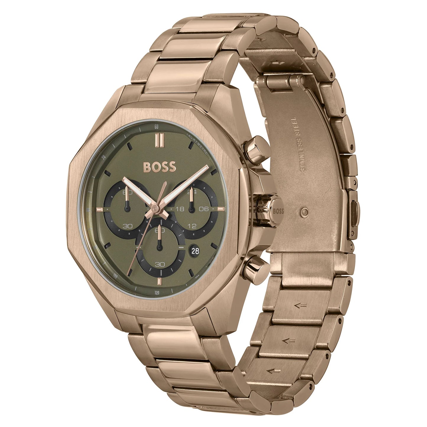 Hugo Boss Olive Green Dial Chronograph Men's Watch - 1514019