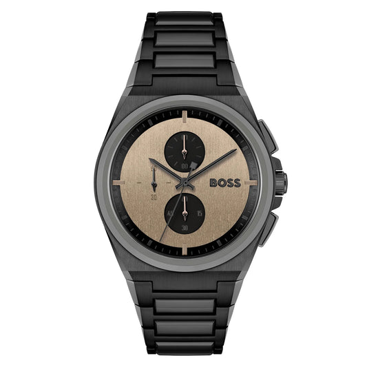 Hugo Boss Black Steel Brown Dial Chronograph Men's Watch - 1514043